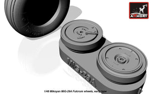 Armory Models AW48022 Mikoyan MiG-29A/B/UB Fulcrum wheels, early 1/48 – zdjęcie 3