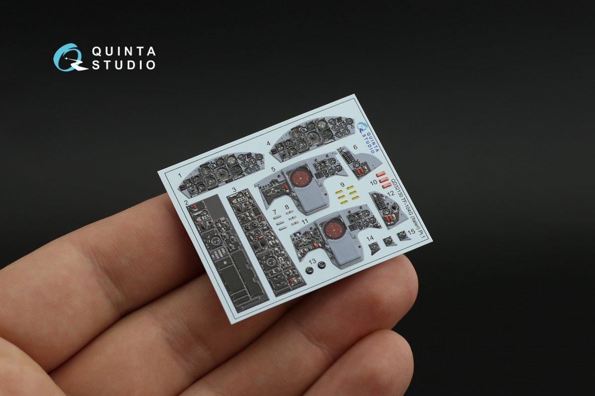 Quinta Studio QD32130 TF-104G 3D-Printed &amp;amp; coloured Interior on decal paper (Italeri) 1/32 – zdjęcie 4