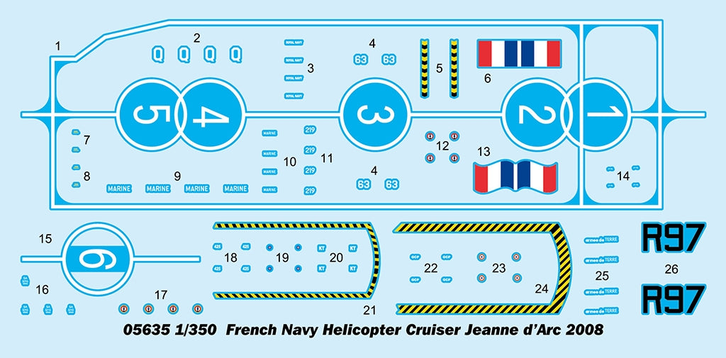 Trumpeter 05635 French Navy Helicopter Cruiser Jeanne dArc 2008 1/350 – zdjęcie 6