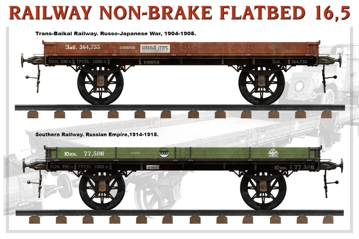 MiniArt 39004 RAILWAY NON-BRAKE FLATBED 16,5 t 1/35 – zdjęcie 8