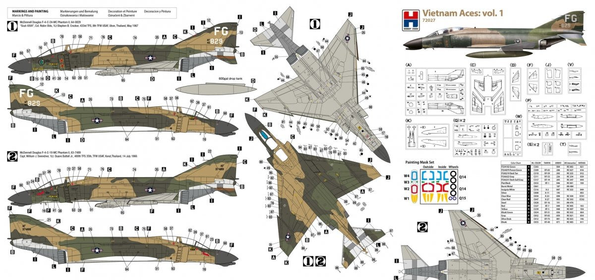 Hobby 2000 72027 F-4C Phanton II - Vietnam Aces 1 1/72 – zdjęcie 2