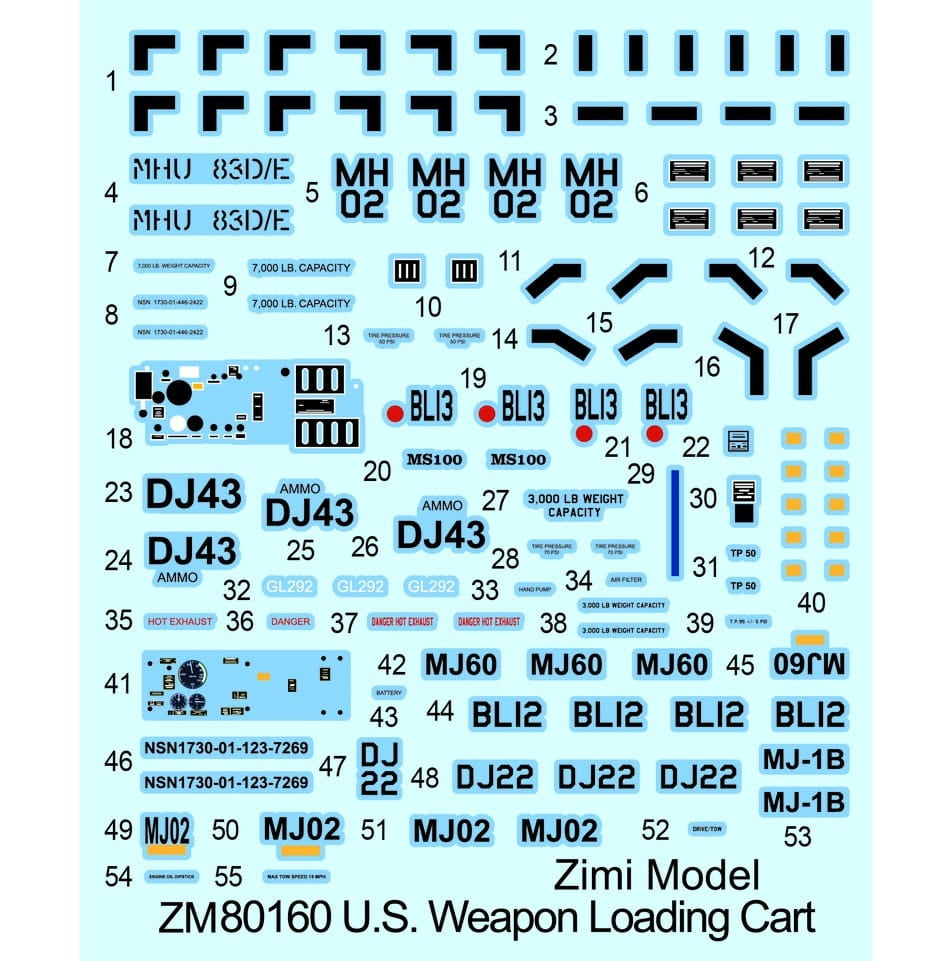 Zimi Model 80160 U.S. Weapon Loading Cart 1/48 – zdjęcie 3