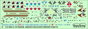 ModelMaker Decals D48153 MiG-21 in Polish service exclusive edition part IV 1/48 – zdjęcie 8