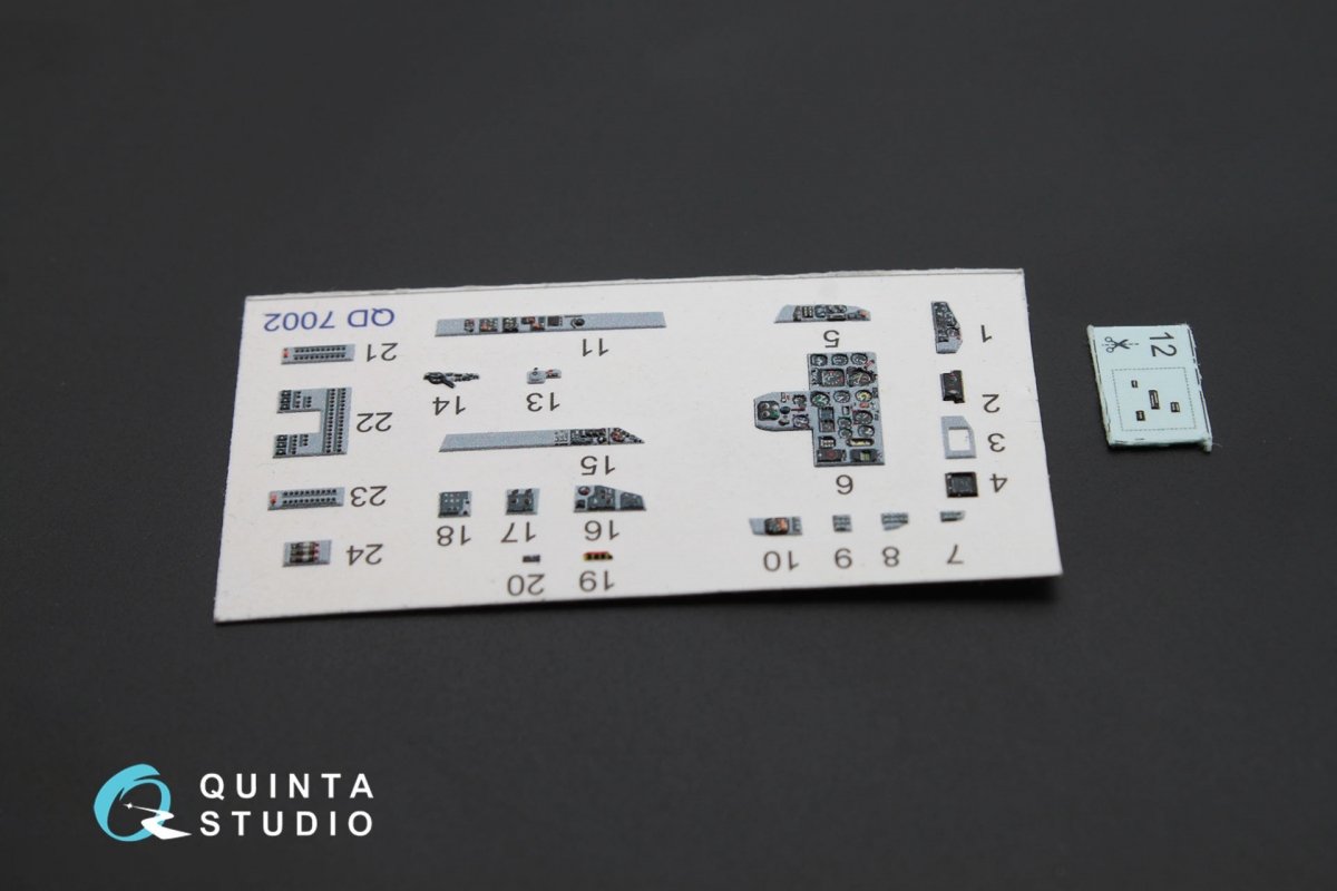 Quinta Studio QD72002 MiG-29 9-13 3D-Printed &amp;amp; coloured Interior on decal paper for 7278 Zvezda kit 1/72 – Bild 3