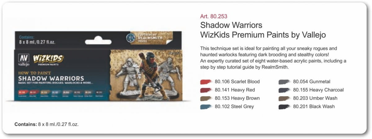 Vallejo 80253 Wizkids Shadow warriors Set 8x8ml – zdjęcie 2