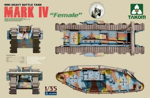 Takom 2009 Mark IV Female WWI Heavy Battle Tank 1/35