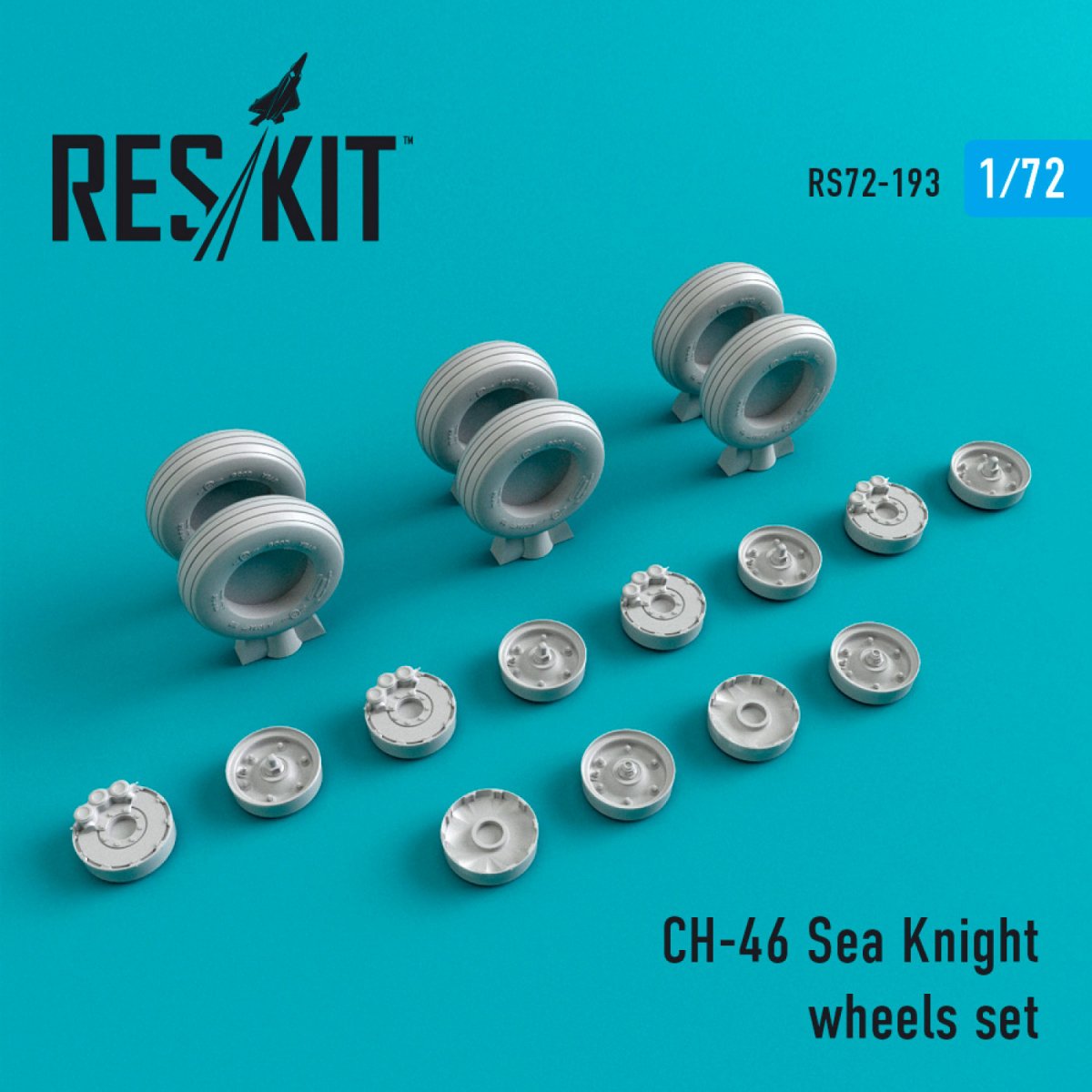 RESKIT RS72-0193 CH-46 « SEA KNIGHT » JEU DE ROUES 1/72