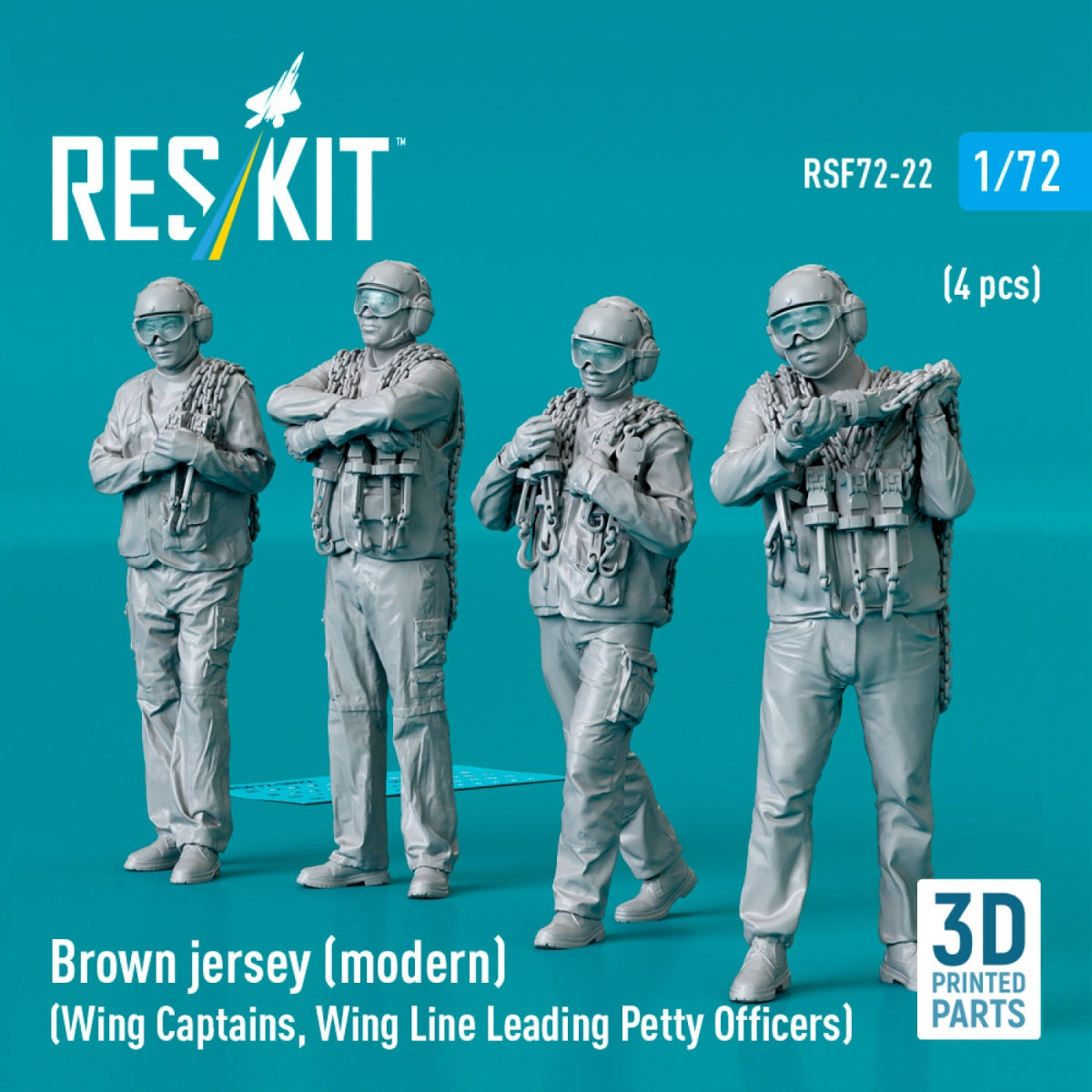 RESKIT RSF72-0022 Brown jersey (modern) (Wing Captains, Wing Line Leading Petty Officers) (4 pcs) (3D Printed) 1/72
