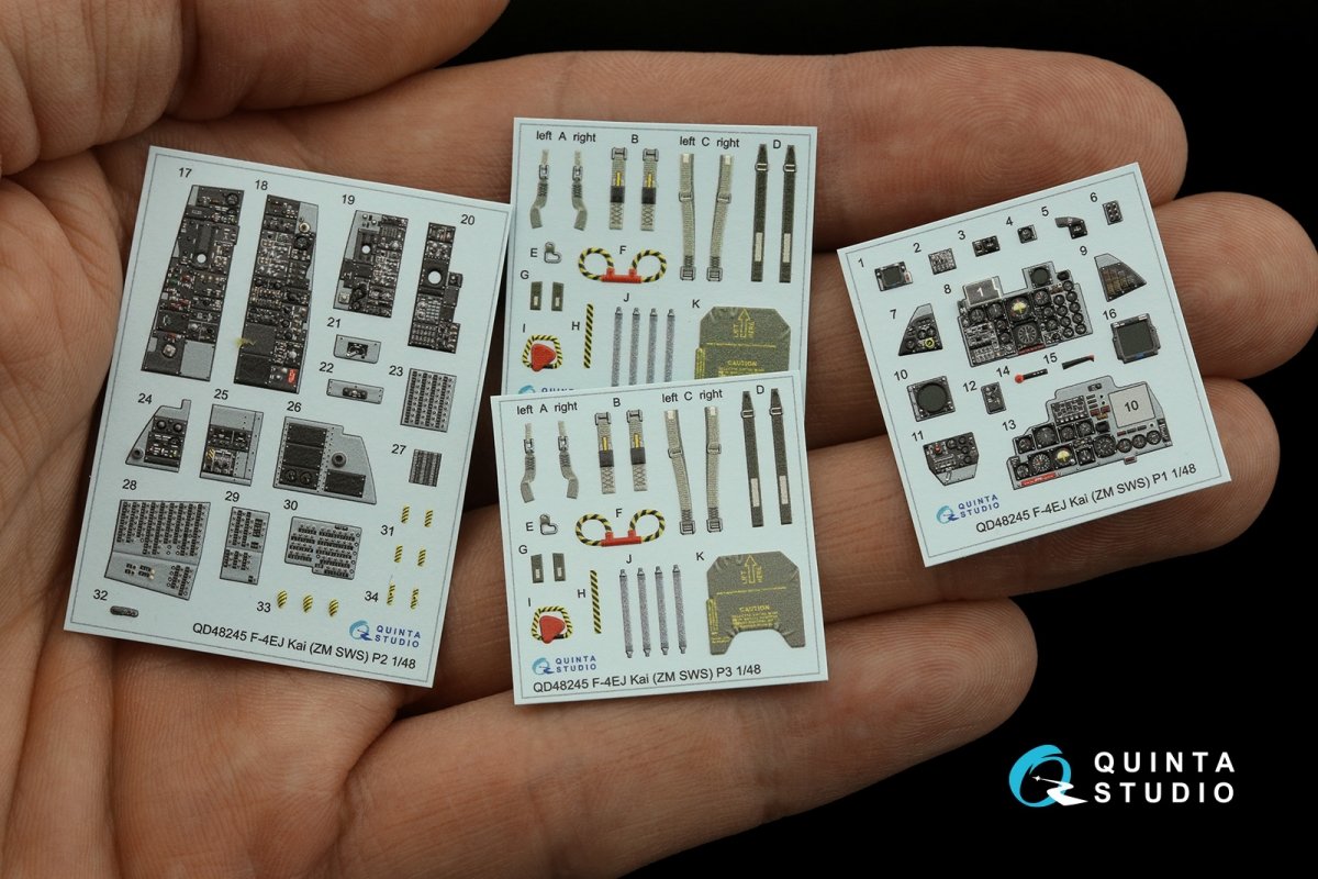 Quinta Studio QD48245 F-4EJ Kai 3D-Printed &amp;amp; coloured Interior on decal paper (ZM SWS) 1/48 – zdjęcie 15
