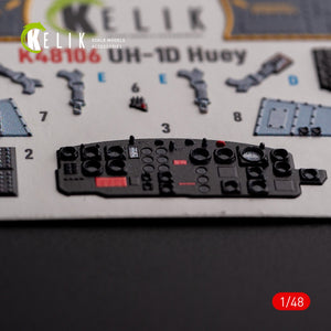 KELIK K48106 UH-1D &amp;quot;Huey&amp;quot; - interior 3D decals for Zimi Model/KittyHawk kit 1/48 – zdjęcie 3