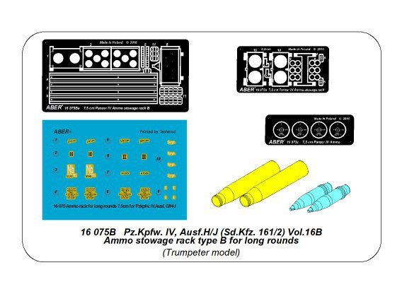 Aber 16075B Pz.Kpfw. IV, Ausf.H Vol.16B - Ammo stowage rack type B for long rounds 1/16 – zdjęcie 20