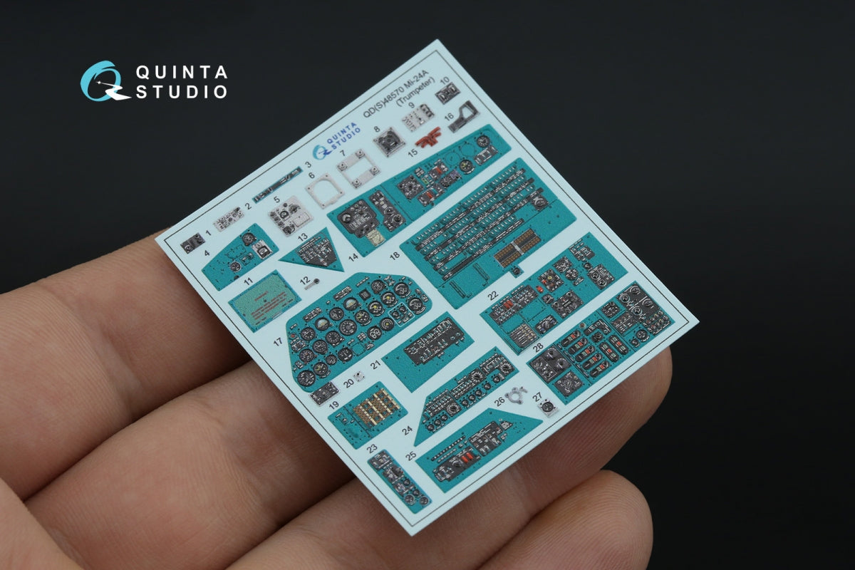 Quinta Studio QDS-48570 Mi-24A 3D-Printed &amp;amp; coloured Interior on decal paper (Trumpeter) (small version) 1/48 – zdjęcie 6