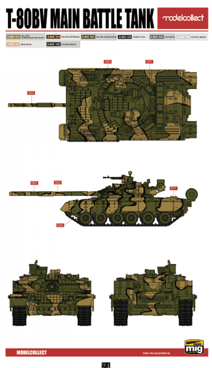 Modelcollect UA72193 Soviet T-80 Main Battle Tank 1970S-1990S N in1 1/72 – image 24
