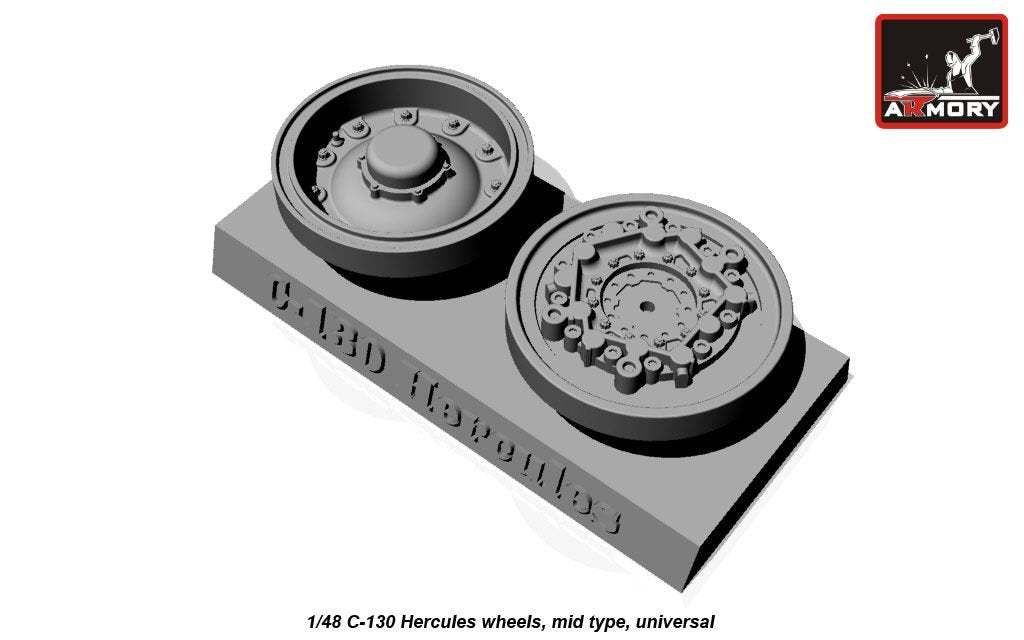 Armory Models AW48310 C-130 Hercules wheels, mid type 1/48 – zdjęcie 2