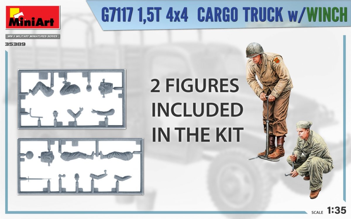 MiniArt 35389 G7117 1,5T 4×4 CARGO TRUCK w/WINCH 1/35 – zdjęcie 3