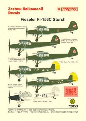 Techmod 72053 - Fieseler Fi 156C Storch 1/72 – image 2