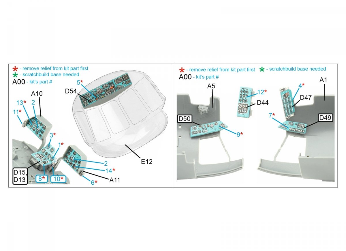 Quinta Studio QDS-48380 Mi-8MT 3D-Printed &amp;amp; coloured Interior on decal paper (AMK) (Small version) 1/48 – zdjęcie 2