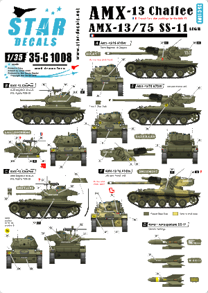 Star Decals 35-C1008 AMX-13 Chaffee &amp;amp; AMX-13 SS-11 1/35