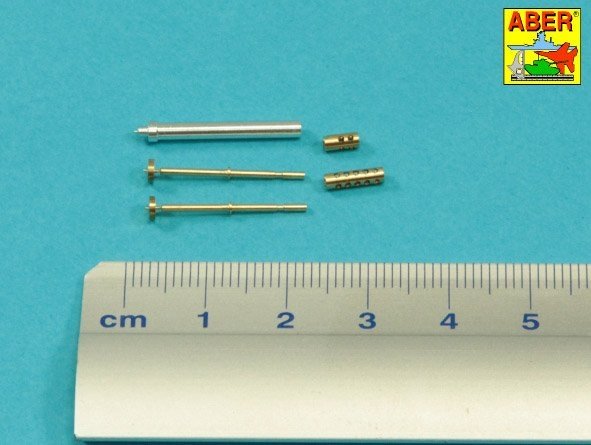 Aber 35L-274 Armament for French Light Armored Car AML-60-7, barrel for 7.62mm Macxhine guns x 2 pcs. 90mm mortar 1/35 – image 2