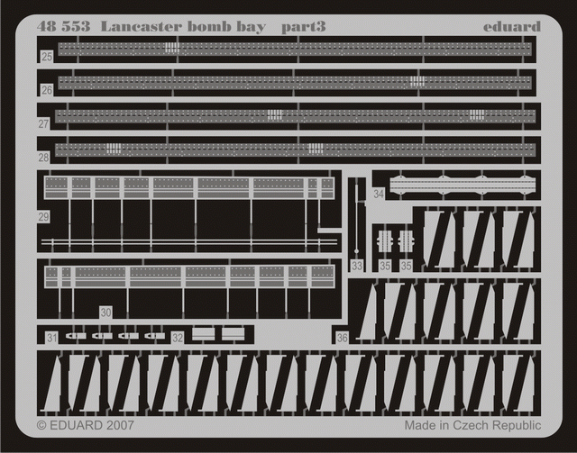 Eduard 48553 Lancaster bomb bay 1/48 (TAMIYA) – zdjęcie 3