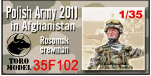ToRo Model 35F102 PKW Afganistan - Jeden z Rosomaka / Polish Army in Afghanistan - Rosomak crewman one figurine with decals 1/35 – zdjęcie 2
