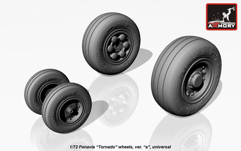 Armory Models AW72501a Panavia Tornado wheels, w/ tyres type “a” (DL) 1/72 – zdjęcie 4