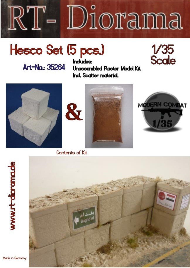 RT-Diorama 35264 Hescos Set (5 pcs) 1/35