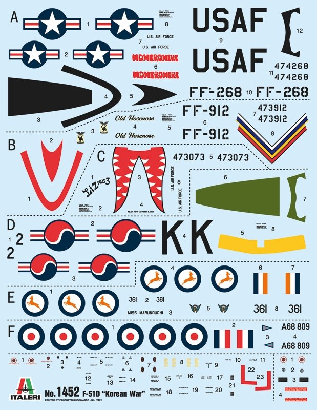 Italeri 1452 North American F-51D Mustang Korean War 1/72 – image 3