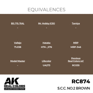 AK Interactive RC874 S.C.C. No.2 Brown 17 ml – zdjęcie 2