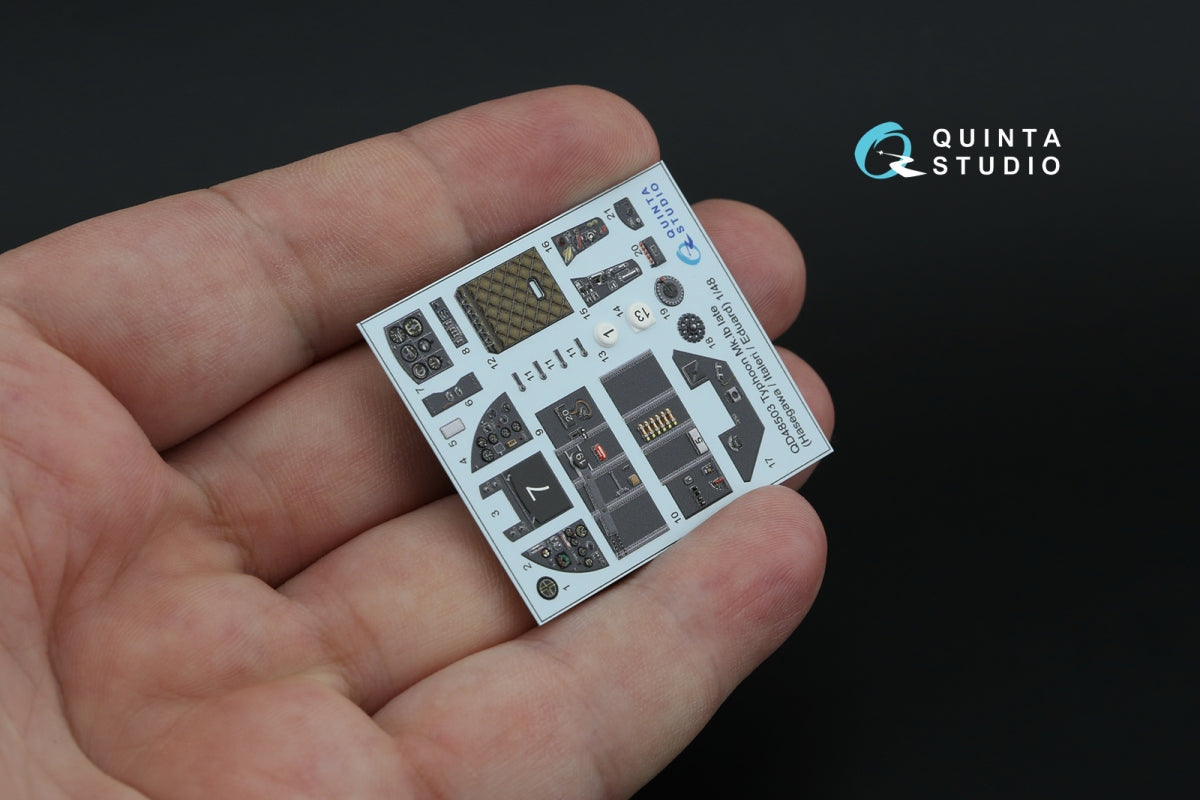 Quinta Studio QD48503 Typhoon Mk.Ib late 3D-Printed &amp;amp; coloured Interior on decal paper (Hasegawa/Italeri) 1/48 – zdjęcie 5