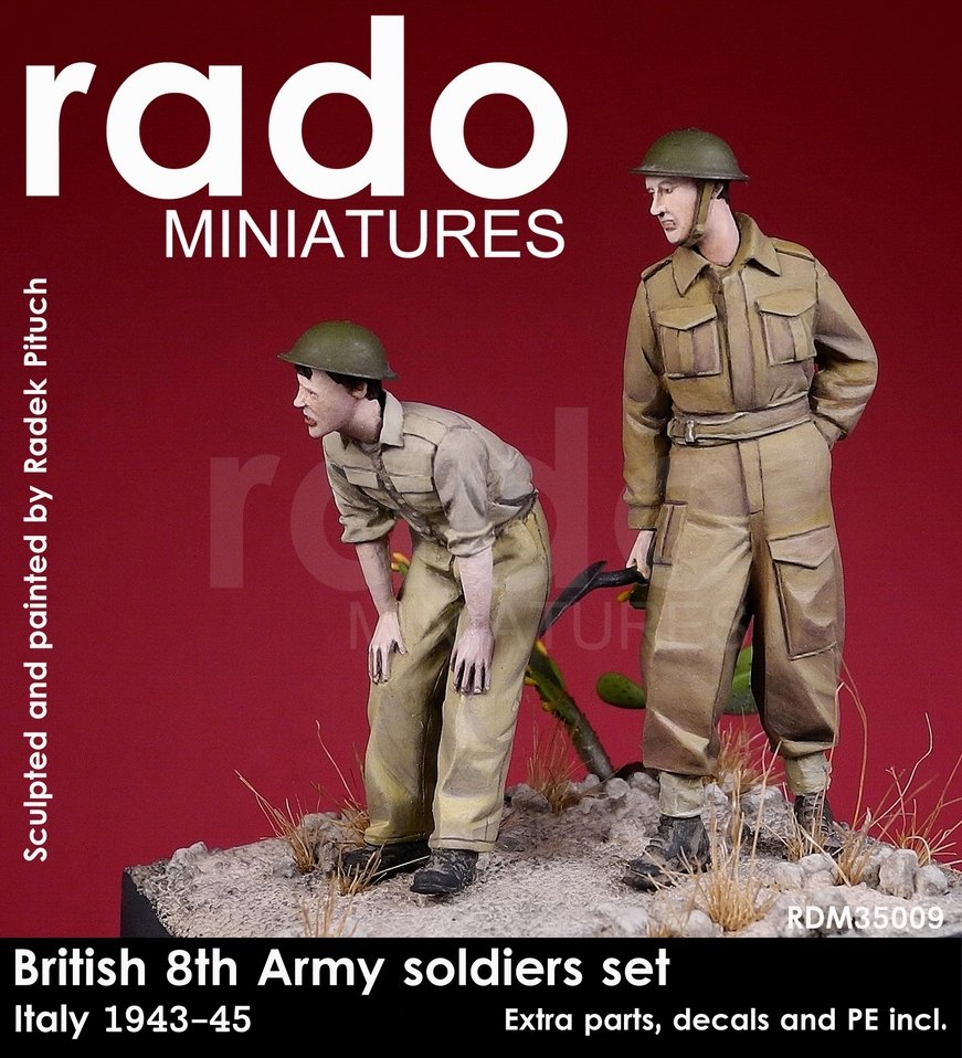 RADO Miniatures RDM35009 British 8. Army Italy 1943-45 Decals, PE &amp; extra parts included (1/35)