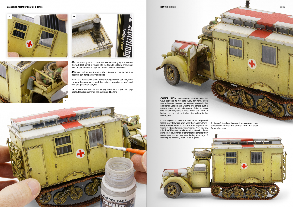 AK Interactive AK130011 ICM – HOW TO PAINT &amp;amp; WEATHER WW2 TRUCKS WARHORSES - English – zdjęcie 5