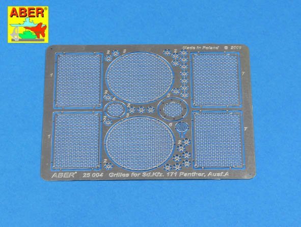 Aber 25004 PzKpfw V Ausf.A/D grilles 1/25