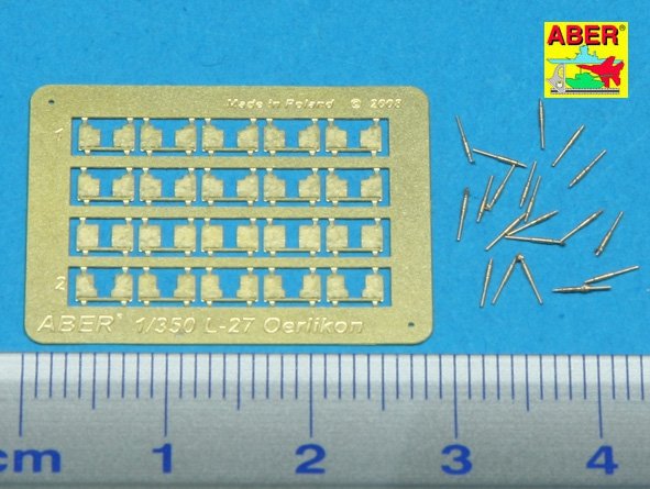 Aber 350L-27 Set of 20 pcs 20 mm L/70 Oerlikon Mk.10 barrels for US Navy ships 1/350 – zdjęcie 2