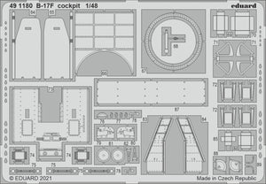 Eduard 491180 B-17F cockpit HKM 1/48