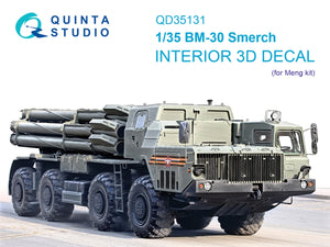 Quinta Studio QD35131 BM-30 Smerch 3D-Printed &amp;amp; colored Interior on decal paper (Meng) 1/35
