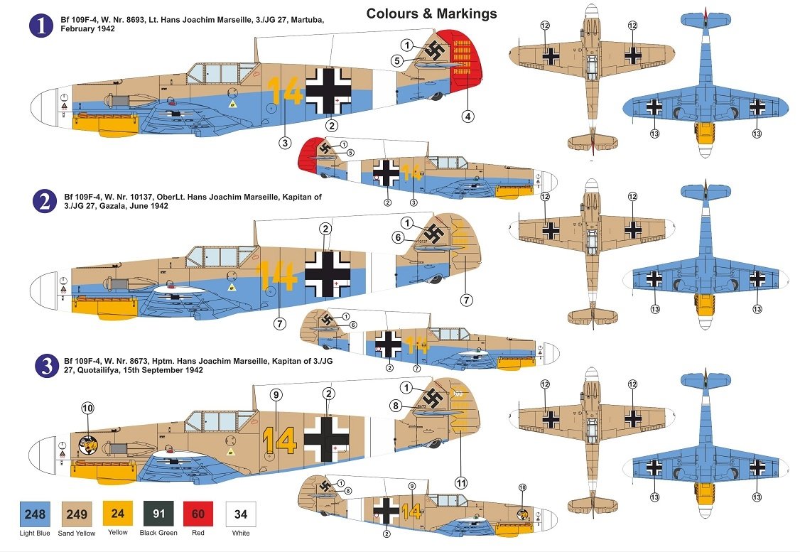 AZ Model AZ7800 Bf 109F-4 „H.J.Marseille“ 1/72 – zdjęcie 2