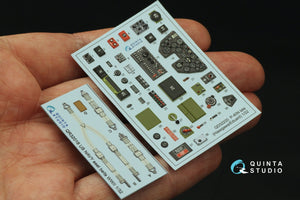 Quinta Studio QD32220 P-40N late 3D-Printed colored Interior on decal paper (Hasegawa/Eduard) 1/32 – image 3