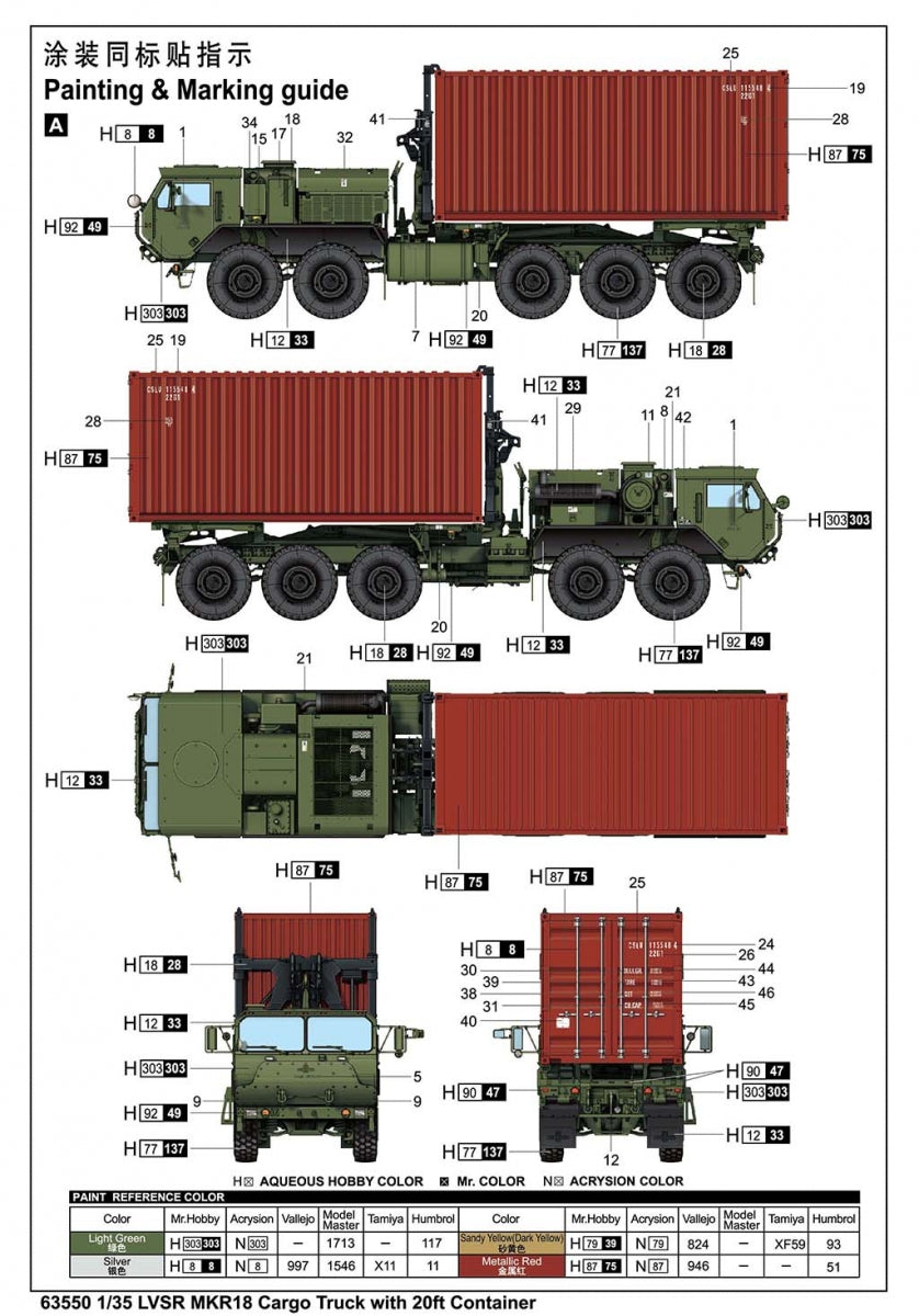I Love Kit 63550 LVSR MKR18 Cargo Truck with 20ft Container 1/35 – image 3