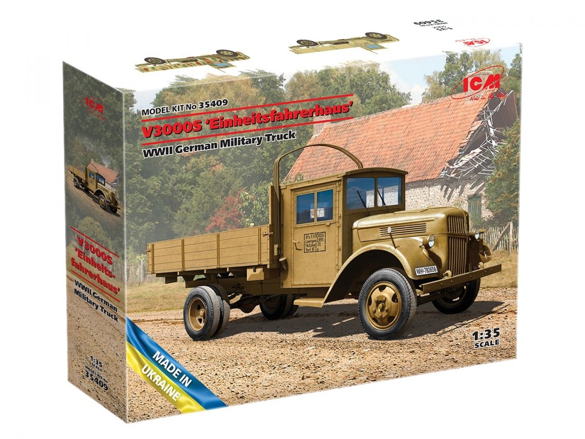ICM 35409 V3000S Einheitsfahrerhaus WWII German Truck 1/35 – zdjęcie 2