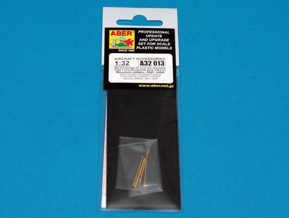 Aber A32013 Set of 2 barrels for 13,2 mm Japanese Type 3 aircraft machine guns used on Mitsubishi A6M5b/c, A6M7, A6M8 1/32 – zdjęcie 5