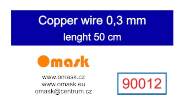 Omask 90012 Copper wire 0,3 mm lenght 50 cm