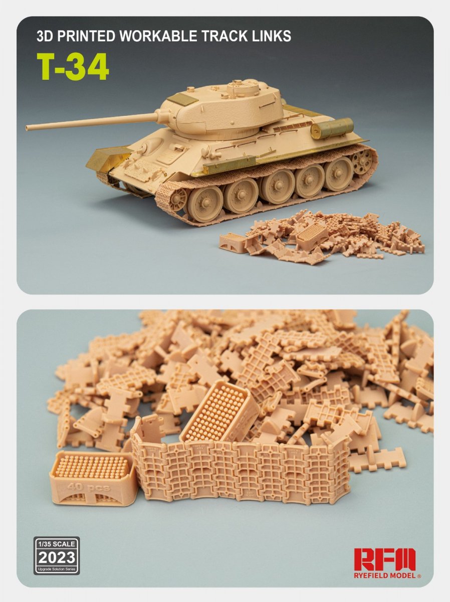 Rye Field Model 2023 T-34 3D PRINTED WORKABLE TRACK LINKS 1/35 – image 2