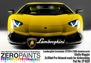 Zero Paints ZP-1020GIALLO Lamborghini Aventador LP720-4 50th Anniversario 50 Giallo Maggio Paint Set 2x30ml – zdjęcie 2