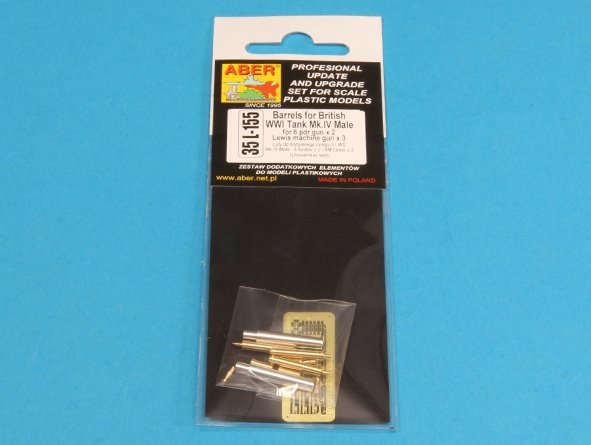 Aber 35L-155 Barrels for British WWI Tank Mark IV – Male 1/35 – image 8