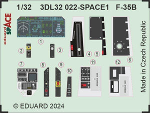Eduard 3DL32022 F-35B SPACE TRUMPETER 1/32 – zdjęcie 2