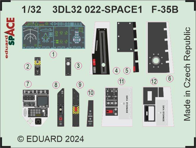 Eduard 3DL32022 F-35B SPACE TRUMPETER 1/32 – zdjęcie 2
