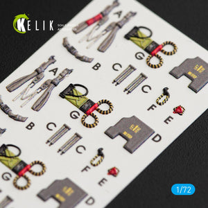 KELIK K72032 F-4EJ KAI &amp;quot;PHANTOM II&amp;quot; INTERIOR 3D DECALS FOR HASEGAWA KIT 1/72 – immagine 6