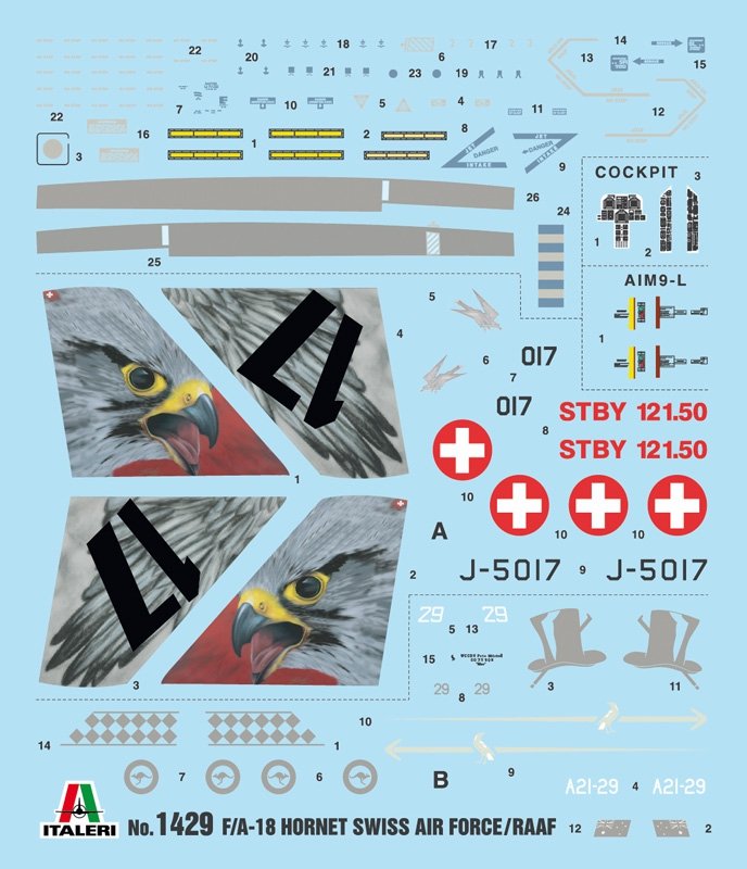 Italeri 1429 F/A-18 HORNET Swiss Air Force - Royal Australian Air Force 1/72 – zdjęcie 4