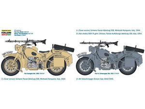 Italeri 7403 German Military Motorcycle with side car 1/9 – zdjęcie 11